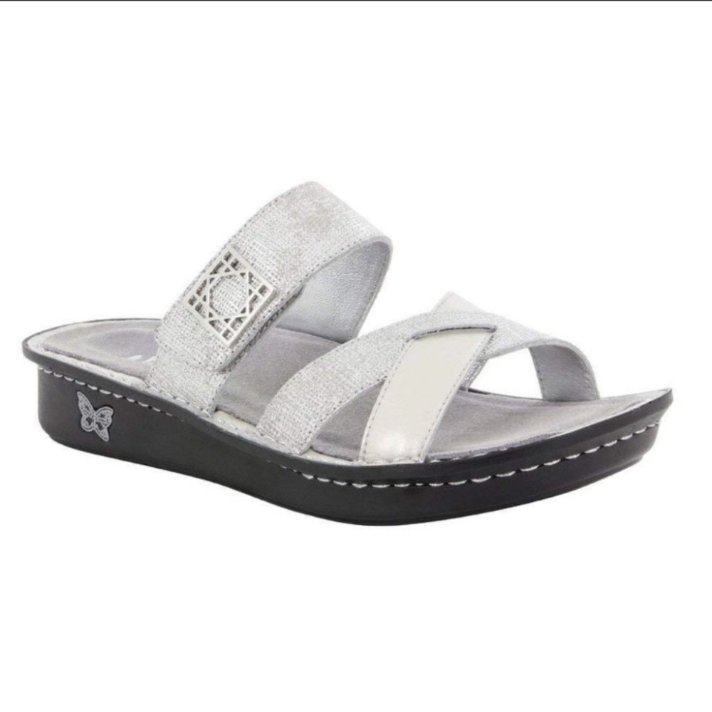 ALEGRIA Victoriah Silver Slides